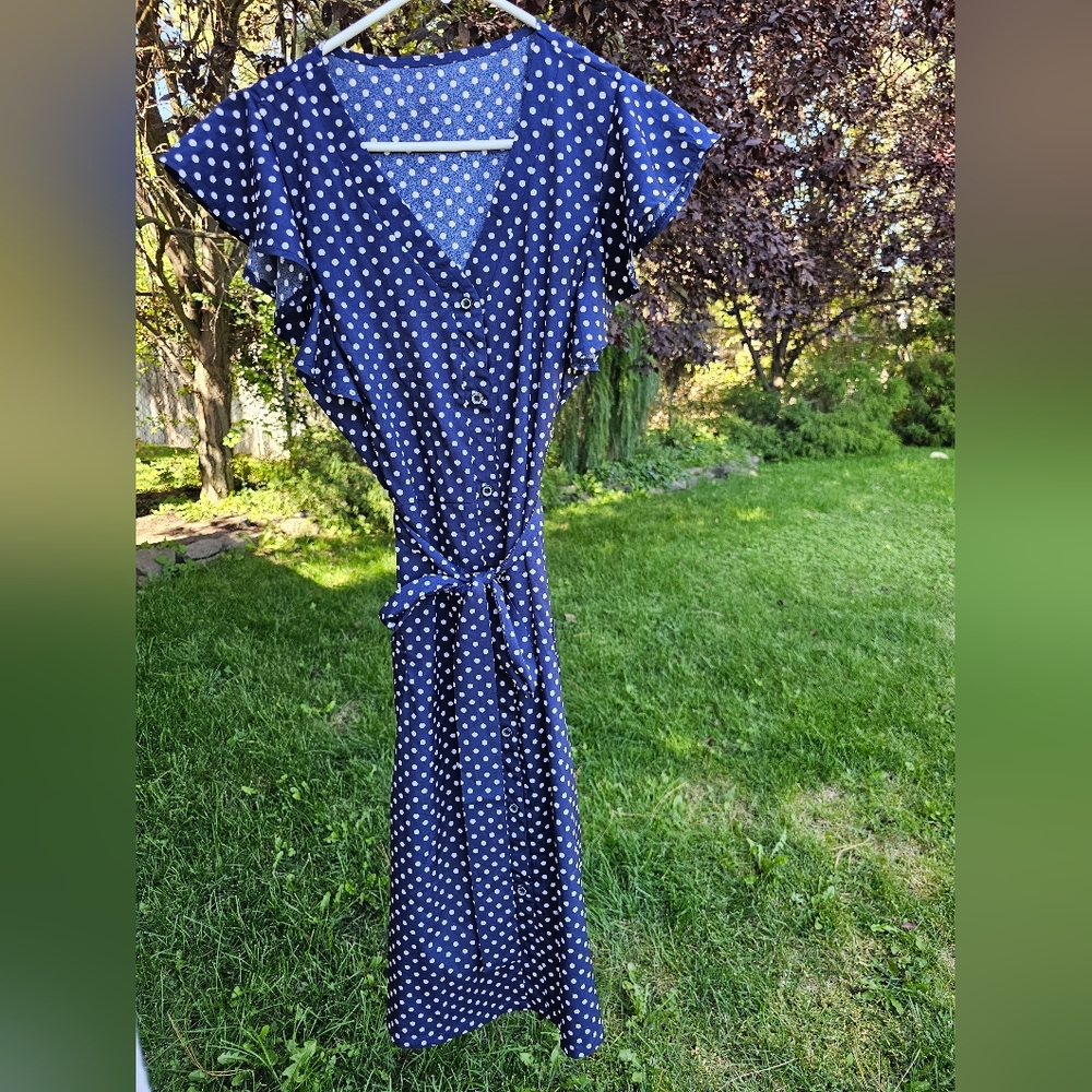 Polka dot midi dress - Picture 6 of 7